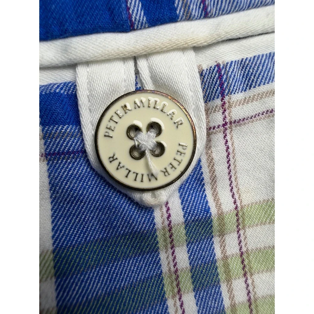 Peter Millar‎ Womens Plaid Golf Skort Blue Green Purple Pleated Skirt Size 12